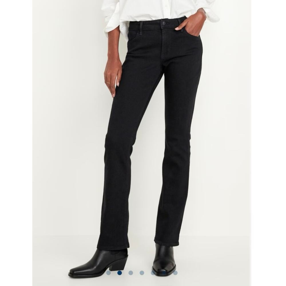 Old Navy Women's Black Bootcut Jeans with Slim Thigh